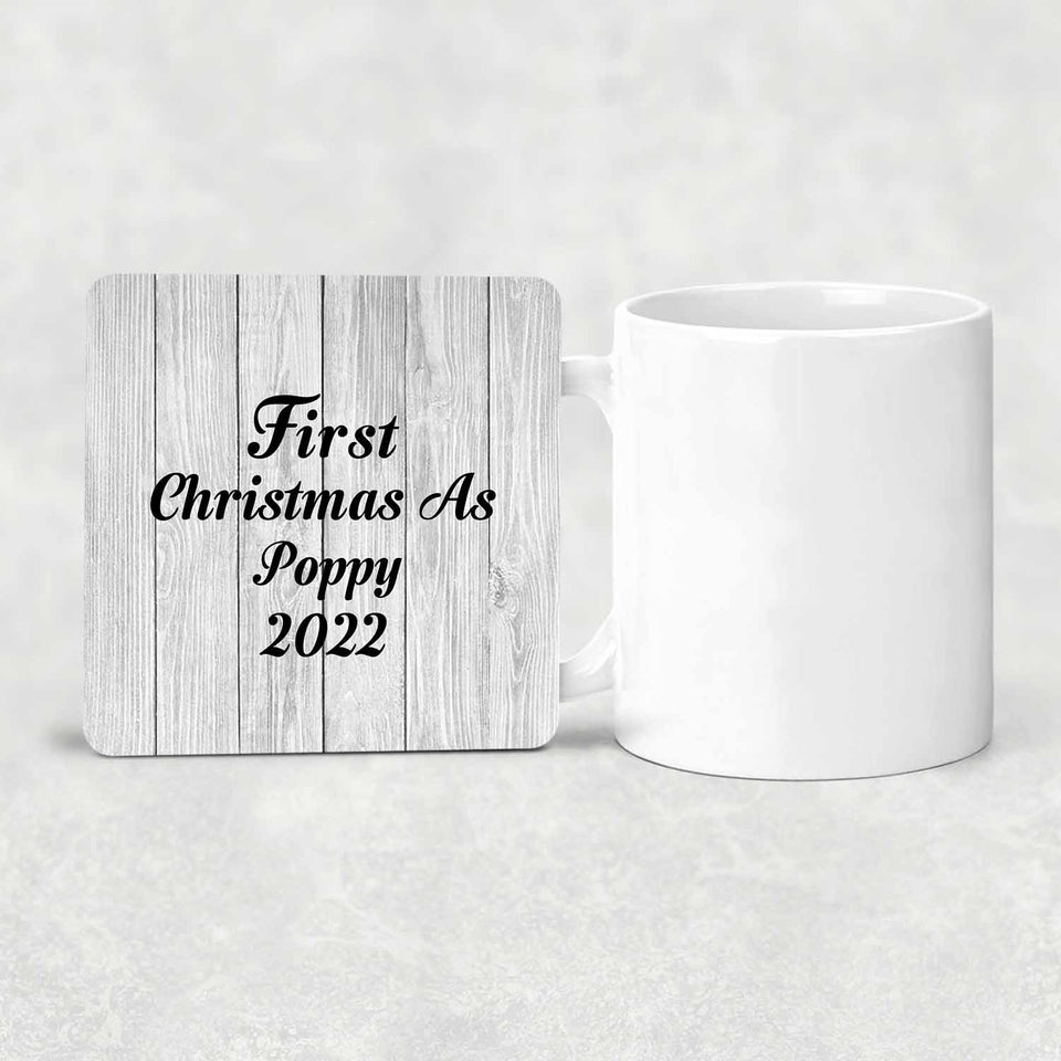 First Christmas As Poppy 2022 - Drink Coaster F