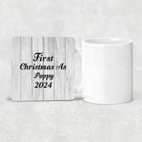 First Christmas As Poppy 2024 - Drink Coaster F