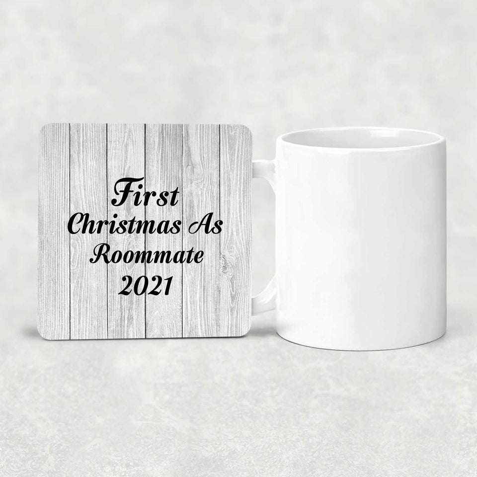First Christmas As Roommate 2021 - Drink Coaster F
