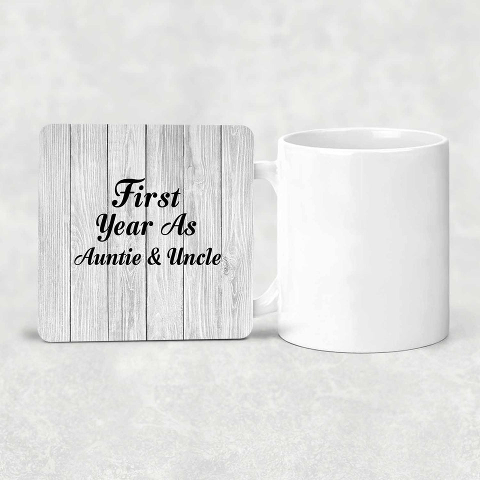First Year As Auntie & Uncle - Drink Coaster F