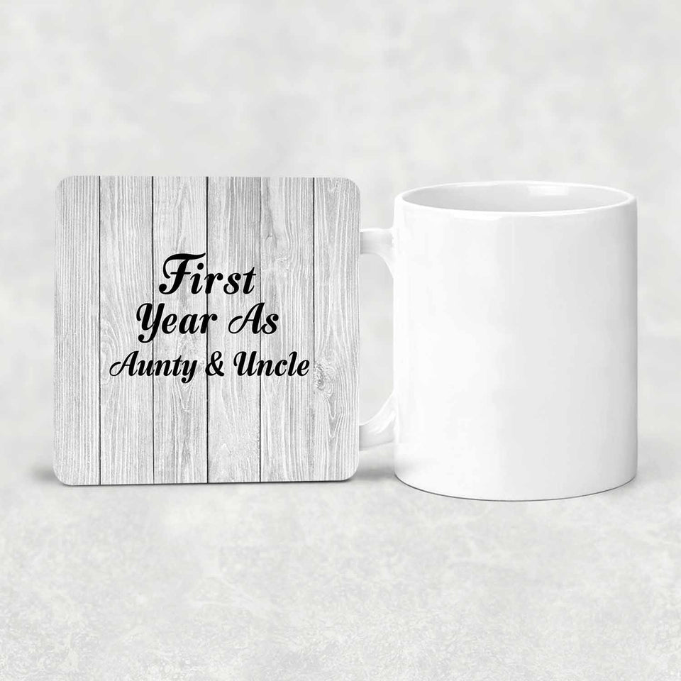 First Year As Aunty & Uncle - Drink Coaster F