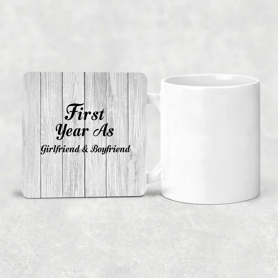 First Year As Girlfriend & Boyfriend - Drink Coaster F