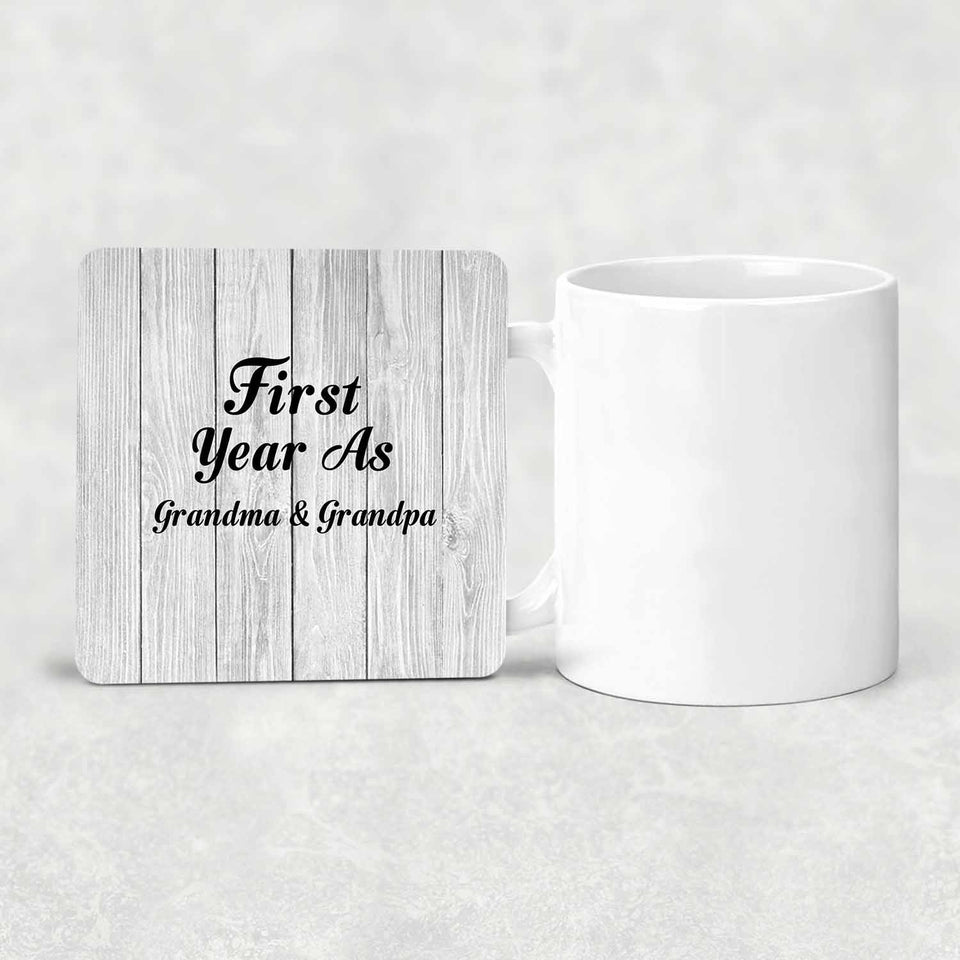 First Year As Grandma & Grandpa - Drink Coaster F