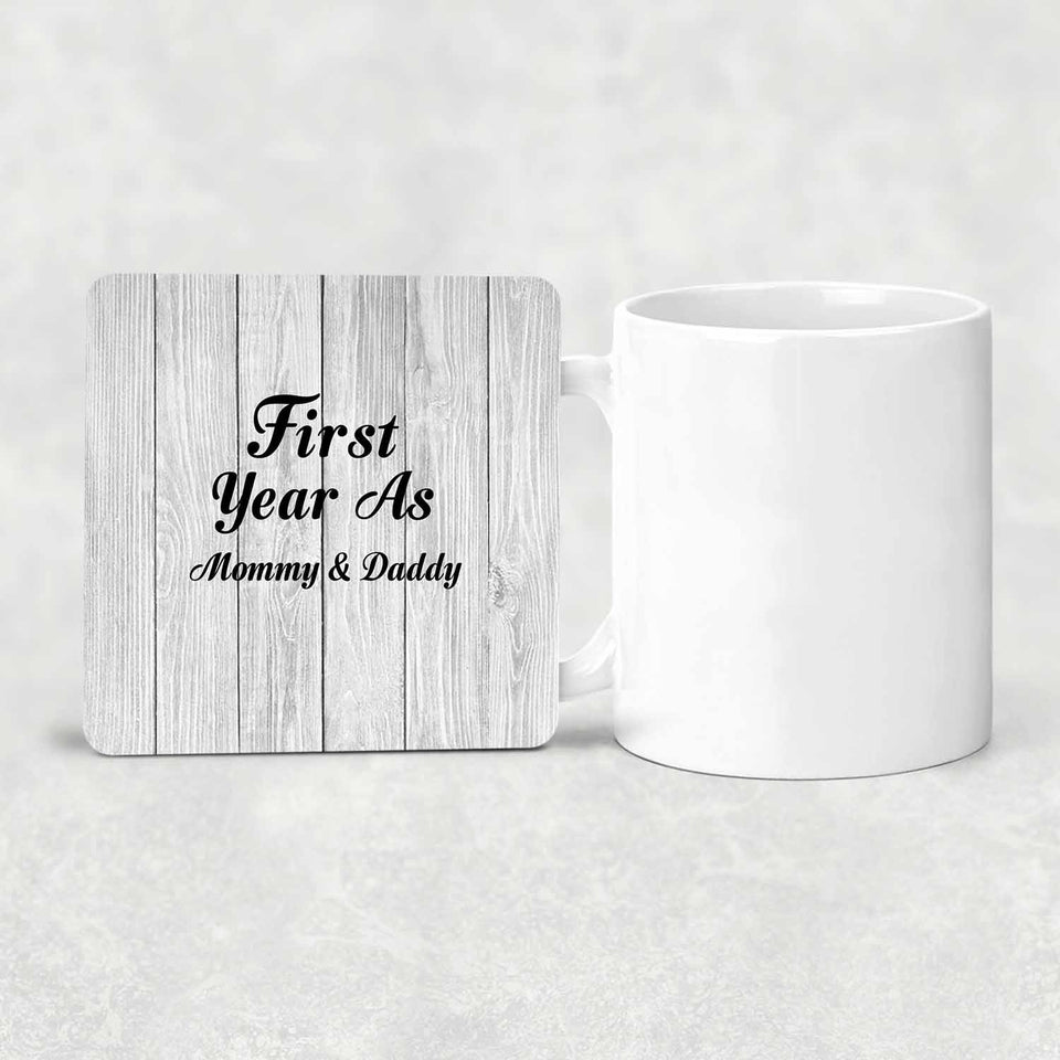 First Year As Mommy & Daddy - Drink Coaster F