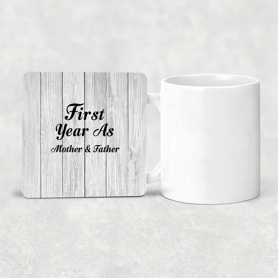 First Year As Mother & Father - Drink Coaster F