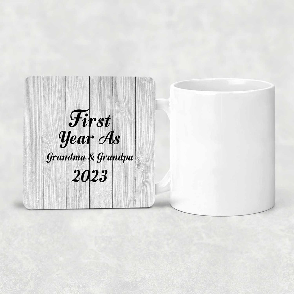 First Year As Grandma & Grandpa 2023 - Drink Coaster F