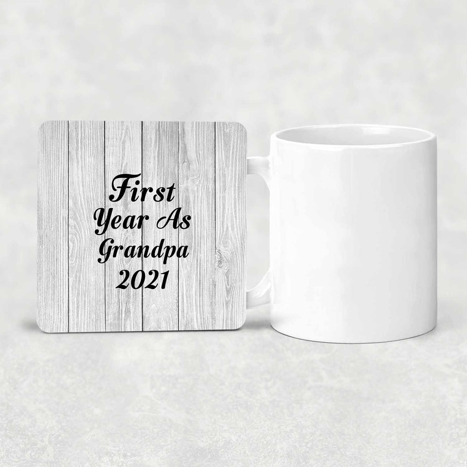 First Year As Grandpa 2021 - Drink Coaster F