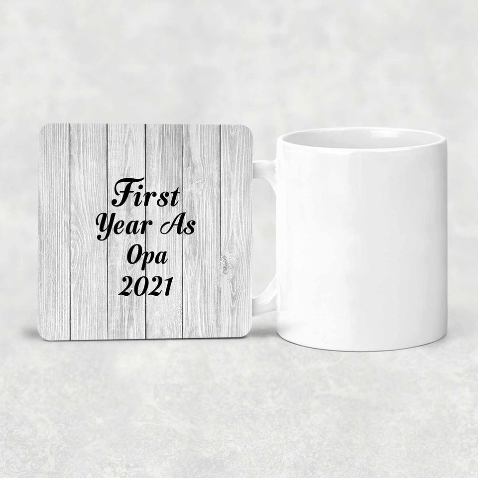 First Year As Opa 2021 - Drink Coaster F