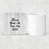 First Year As Pop Pop 2022 - Drink Coaster F
