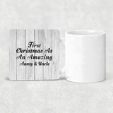 First Christmas As An Amazing Aunty & Uncle - Drink Coaster F