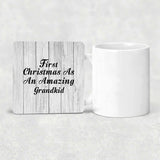 First Christmas As An Amazing Grandkid - Drink Coaster F