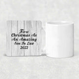 First Christmas As An Amazing Son In Law 2022 - Drink Coaster F