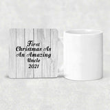First Christmas As An Amazing Uncle 2021 - Drink Coaster F