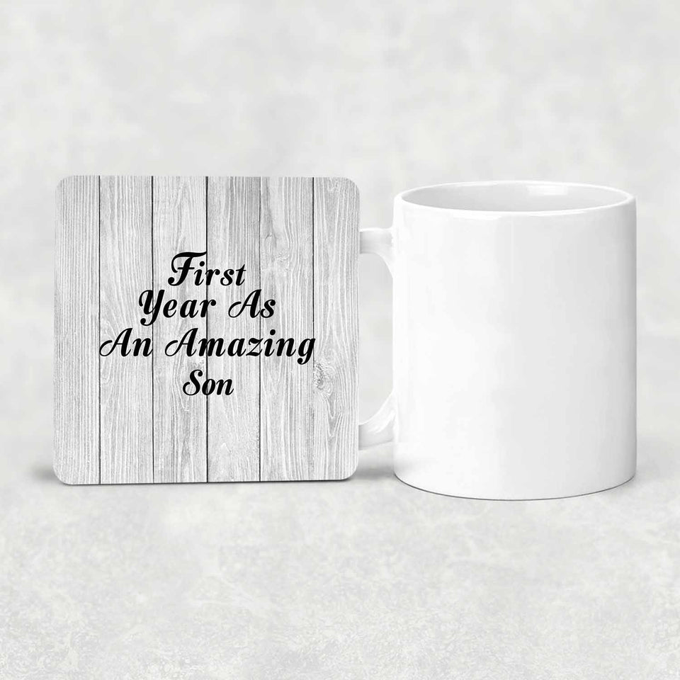 First Year As An Amazing Son - Drink Coaster F