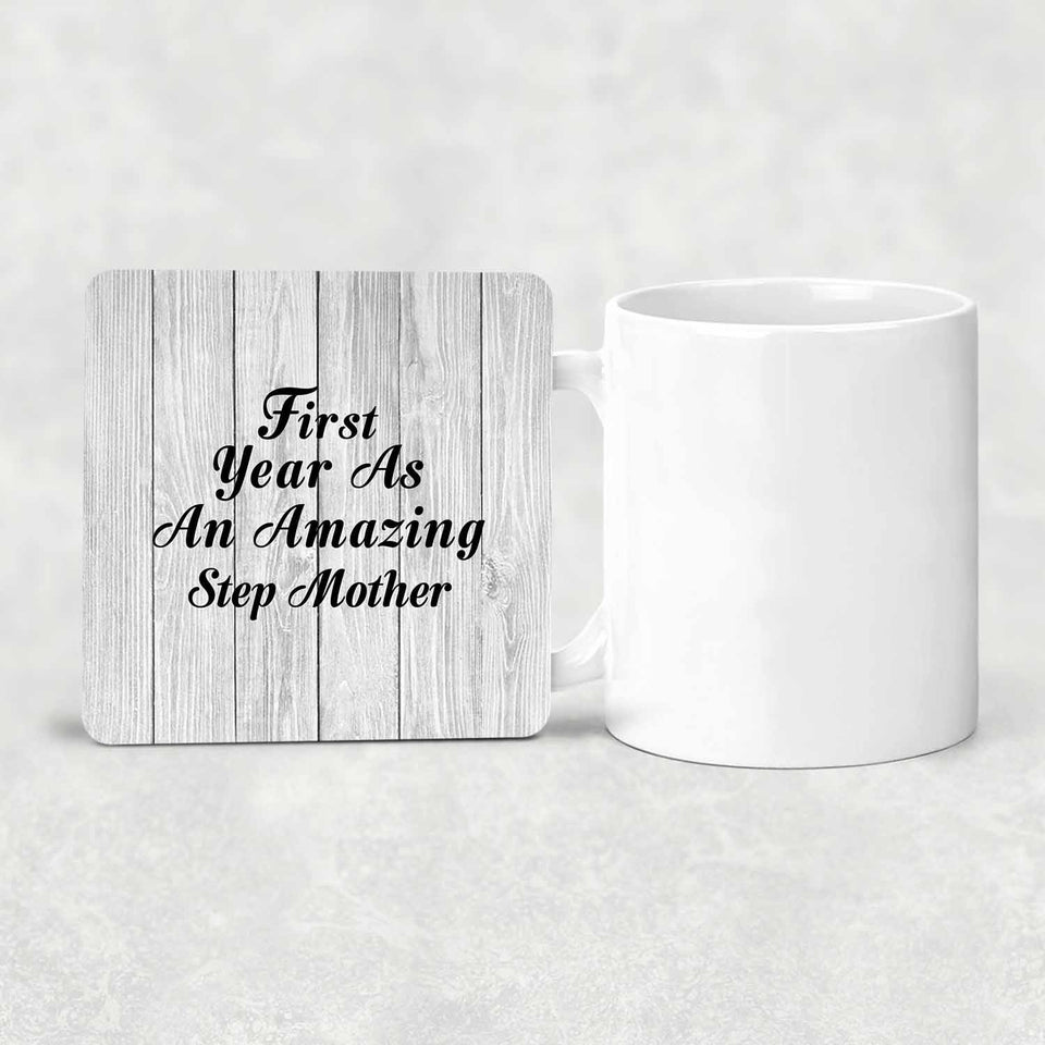 First Year As An Amazing Step Mother - Drink Coaster F
