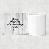 First Year As An Amazing Auntie 2021 - Drink Coaster F