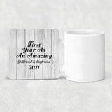 First Year As An Amazing Girlfriend & Boyfriend 2021 - Drink Coaster F
