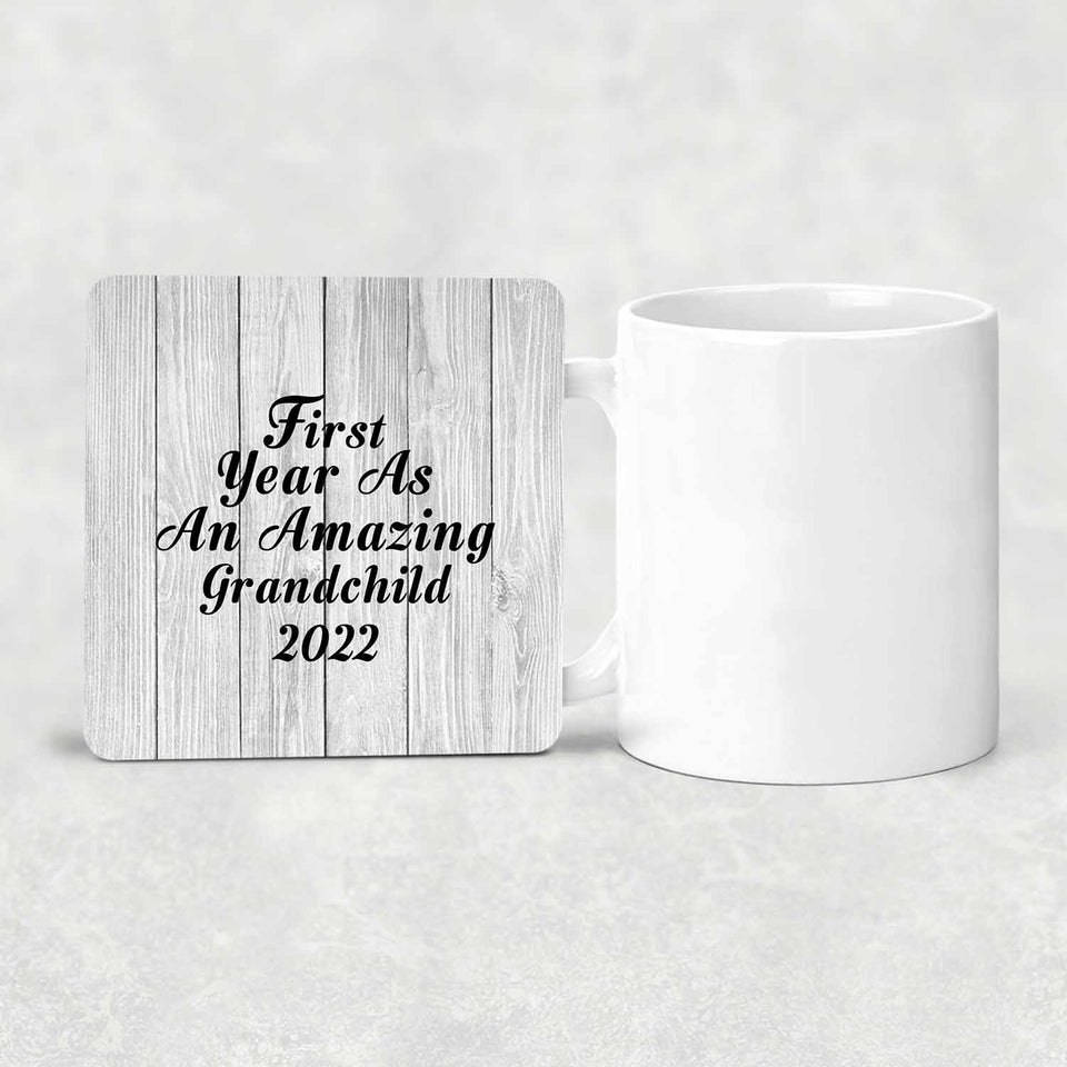 First Year As An Amazing Grandchild 2022 - Drink Coaster F