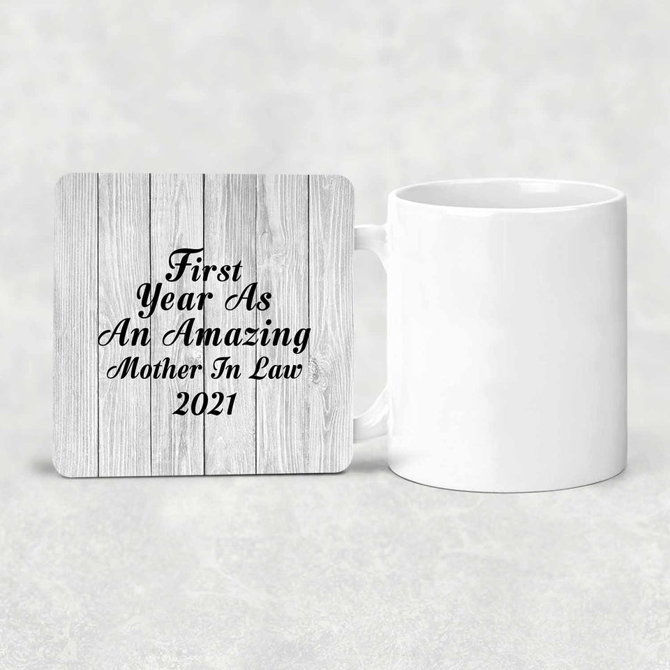 First Year As An Amazing Mother In Law 2021 - Drink Coaster F