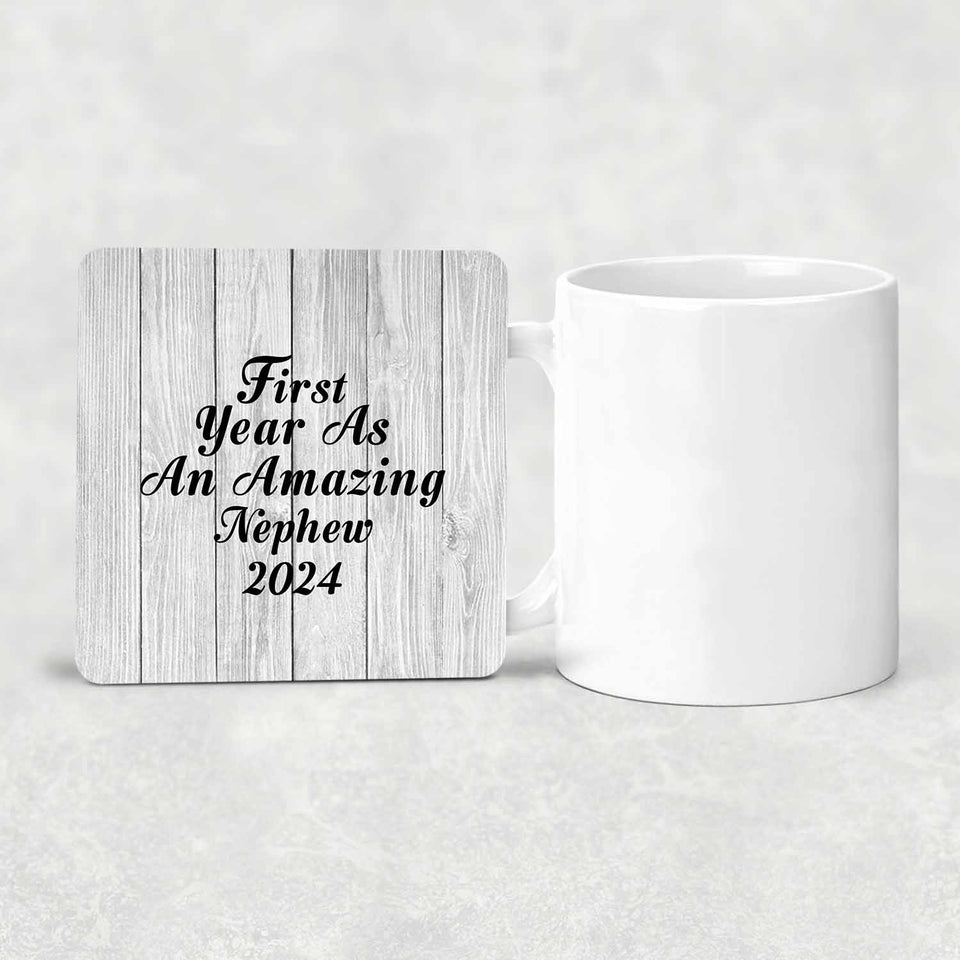 First Year As An Amazing Nephew 2024 - Drink Coaster F
