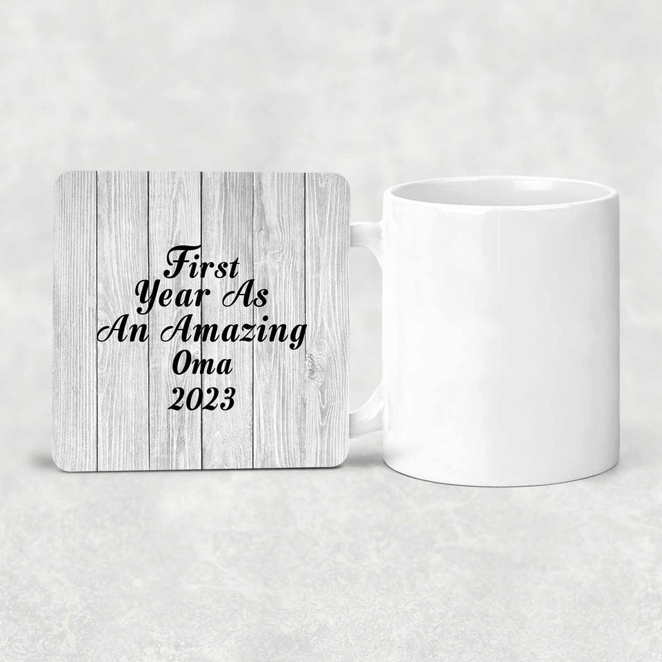 First Year As An Amazing Oma 2023 - Drink Coaster F