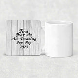 First Year As An Amazing Pop Pop 2023 - Drink Coaster F