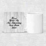 First Year As An Amazing Step Mum 2024 - Drink Coaster F
