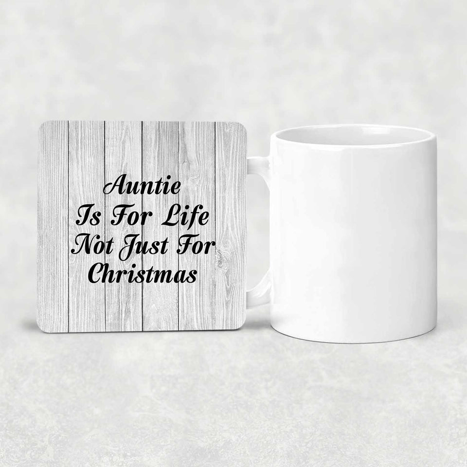 Auntie Is For Life Not Just For Christmas - Drink Coaster F