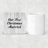 Our First Christmas Married - Drink Coaster F