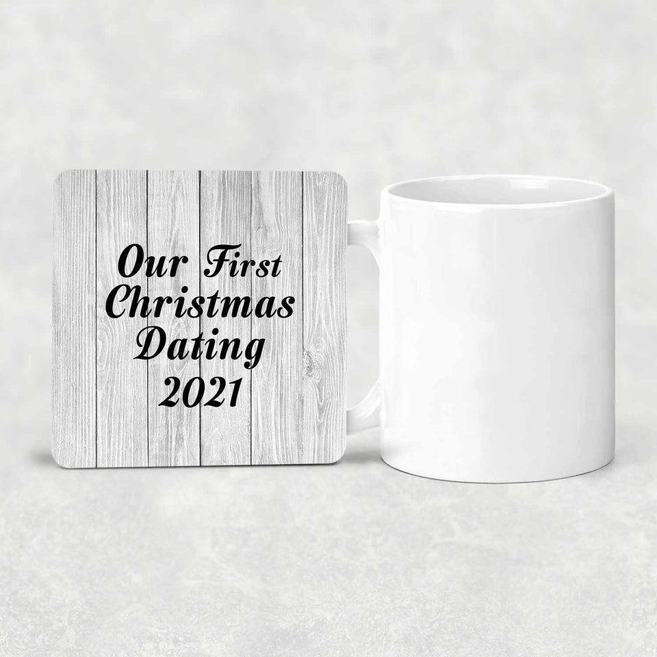 Our First Christmas Dating 2021 - Drink Coaster F