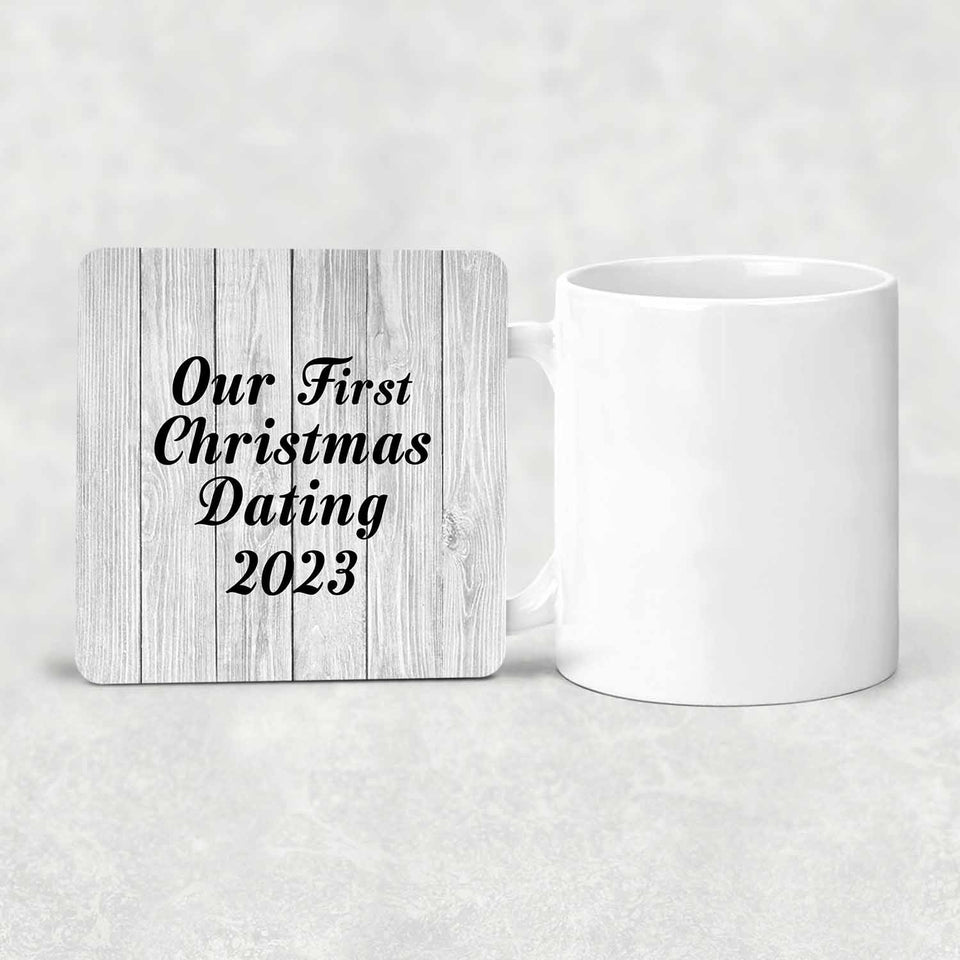 Our First Christmas Dating 2023 - Drink Coaster F