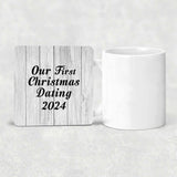 Our First Christmas Dating 2024 - Drink Coaster F