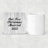 Our First Christmas Married 2022 - Drink Coaster F