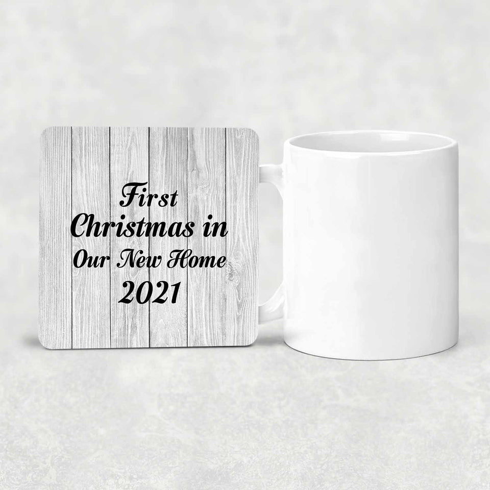 First Christmas In Our New Home 2021 - Drink Coaster F