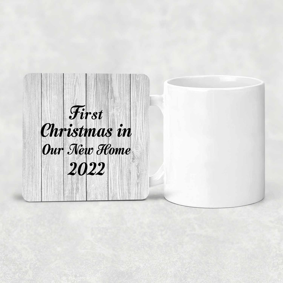 First Christmas In Our New Home 2022 - Drink Coaster F