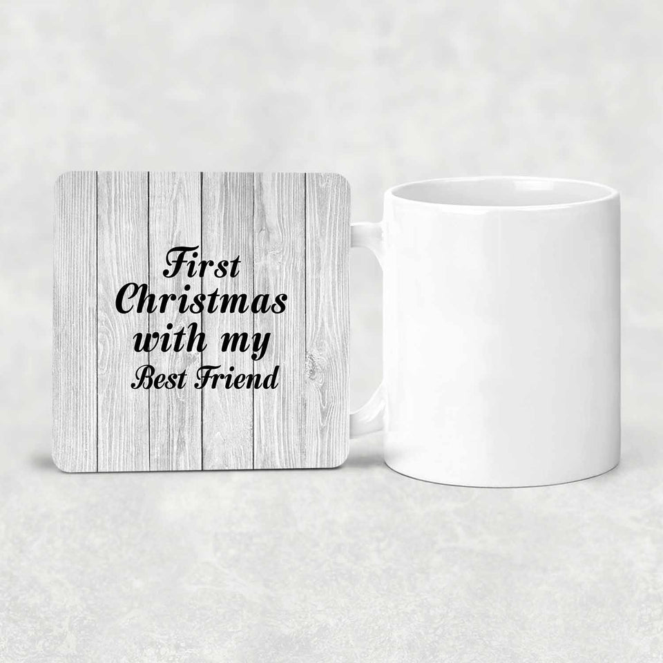 First Christmas With My Best Friend - Drink Coaster F