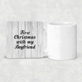 First Christmas With My Boyfriend - Drink Coaster F