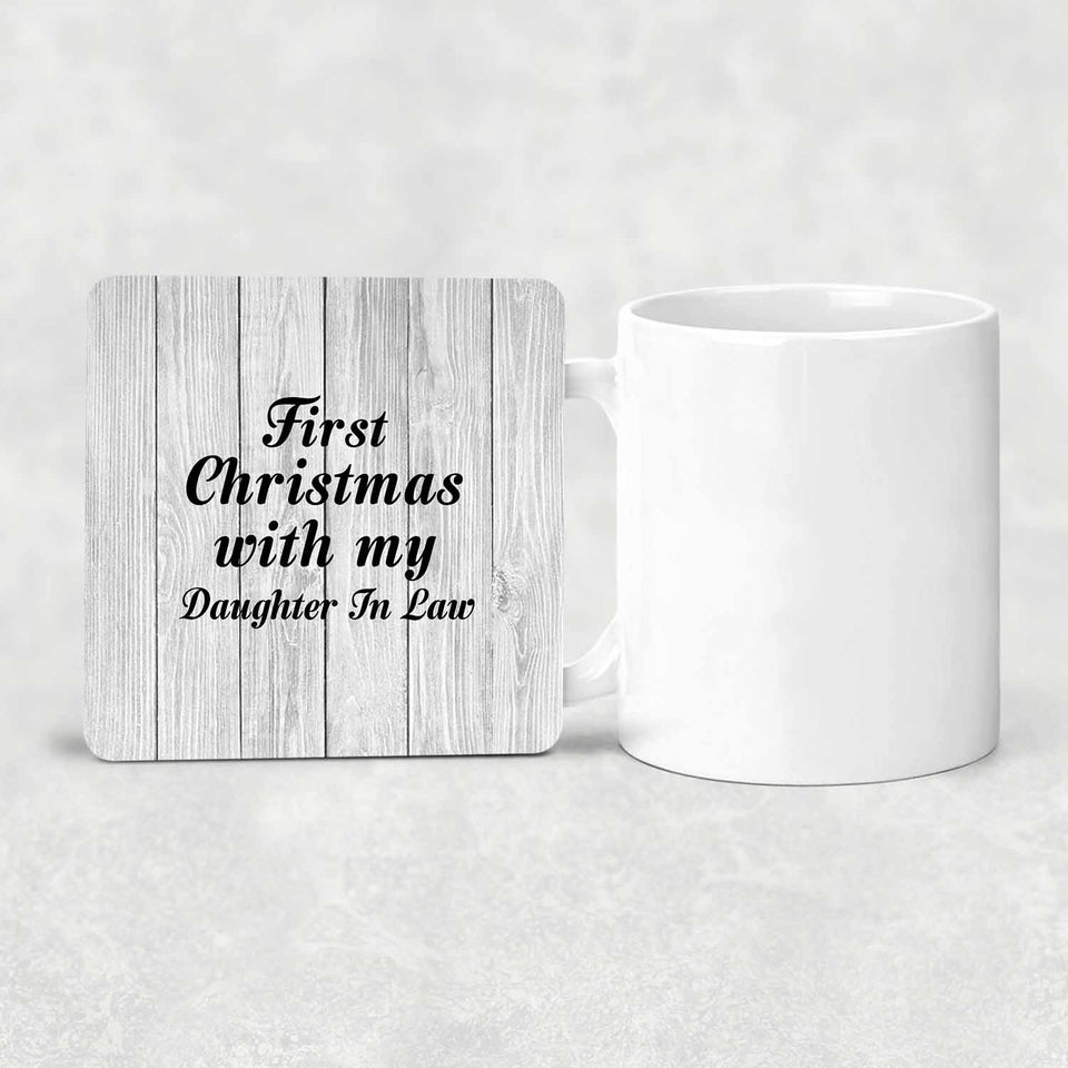 First Christmas With My Daughter In Law - Drink Coaster F