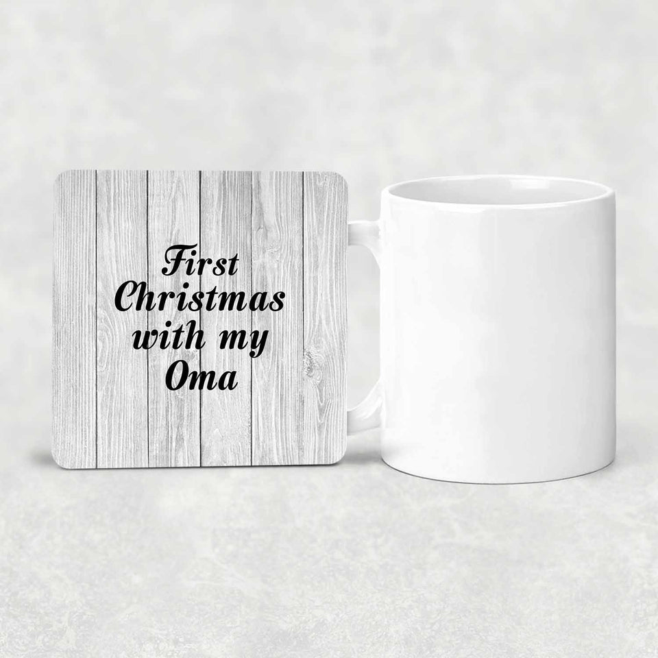 First Christmas With My Oma - Drink Coaster F