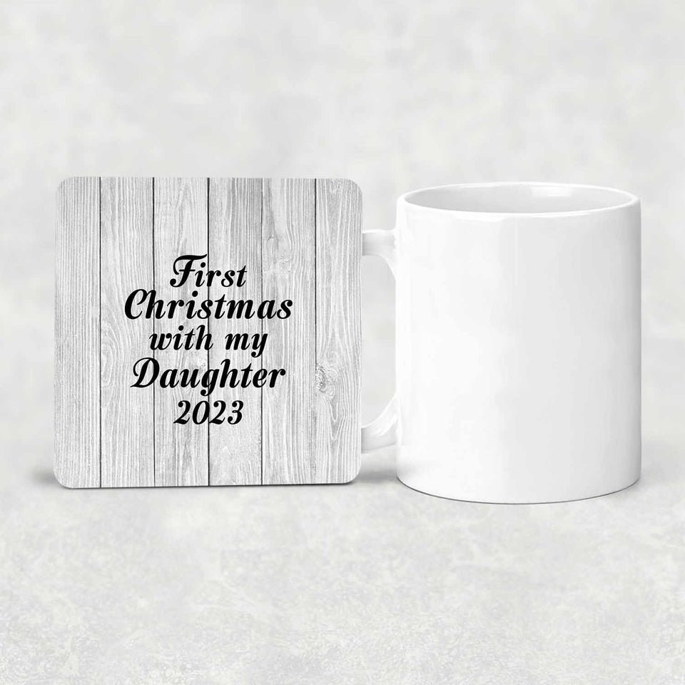 First Christmas With My Daughter 2023 - Drink Coaster F