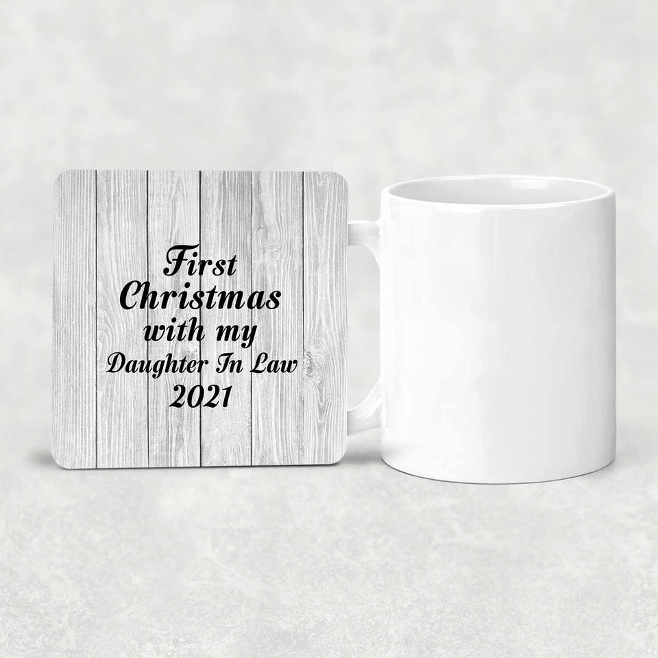 First Christmas With My Daughter In Law 2021 - Drink Coaster F