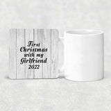 First Christmas With My Girlfriend 2022 - Drink Coaster F