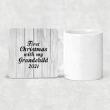 First Christmas With My Grandchild 2021 - Drink Coaster F