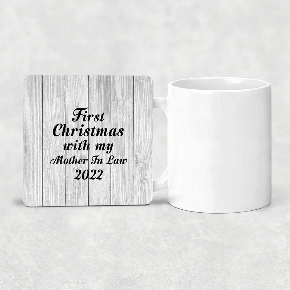 First Christmas With My Mother In Law 2022 - Drink Coaster F