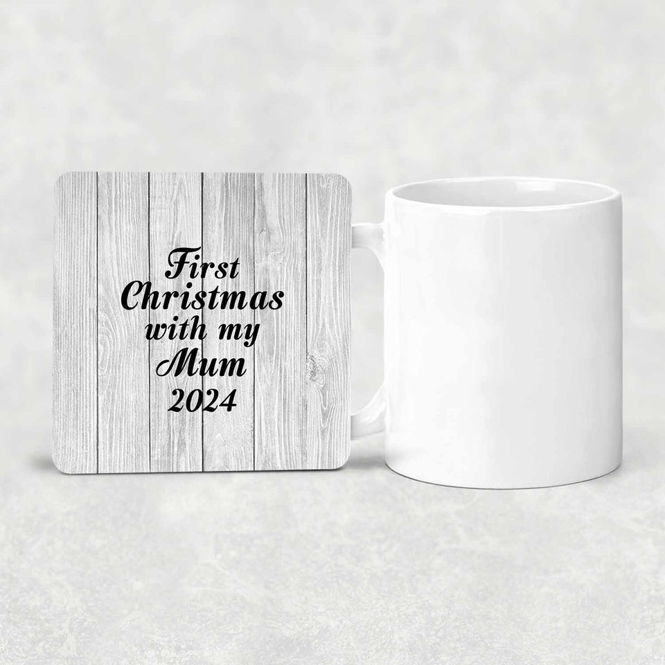First Christmas With My Mum 2024 - Drink Coaster F