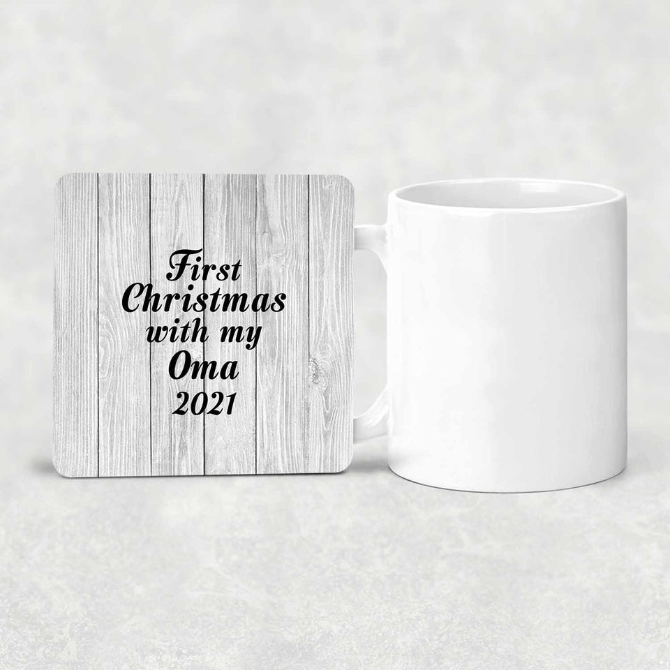 First Christmas With My Oma 2021 - Drink Coaster F