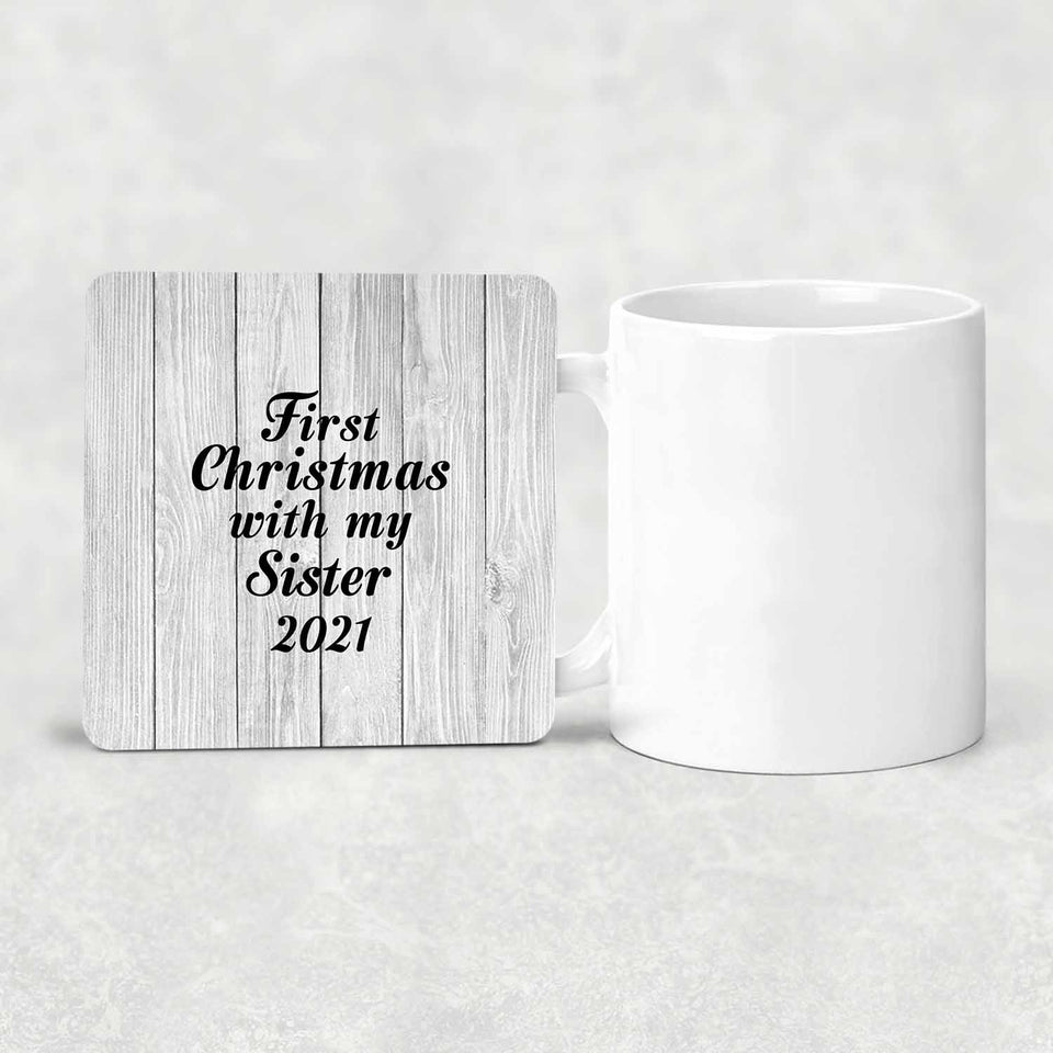 First Christmas With My Sister 2021 - Drink Coaster F