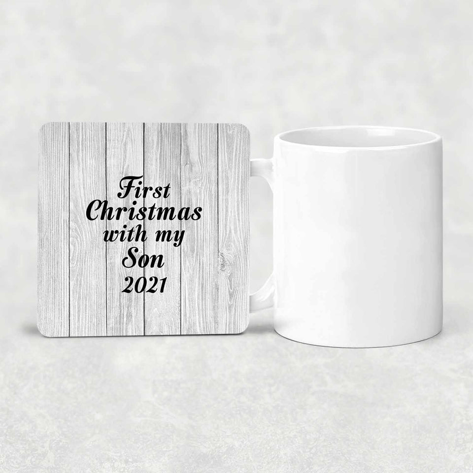 First Christmas With My Son 2021 - Drink Coaster F