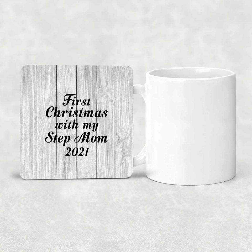 First Christmas With My Step Mom 2021 - Drink Coaster F