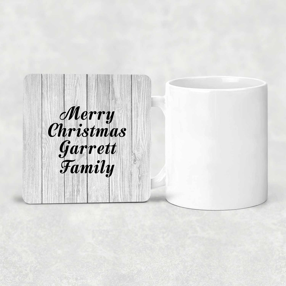 Merry Christmas Garrett Family - Drink Coaster F